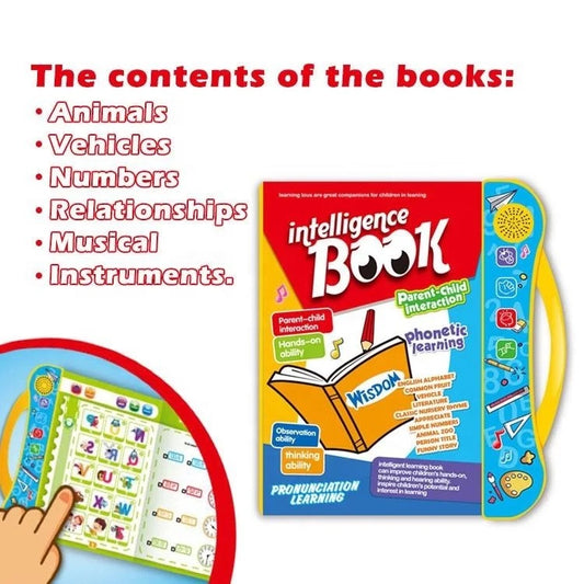 Intelligence Book | Intellectual Learning Study eBook for Kids with Electronic Sound Teaching Learning Toys E-Book for Kids English Study eBook for Kids