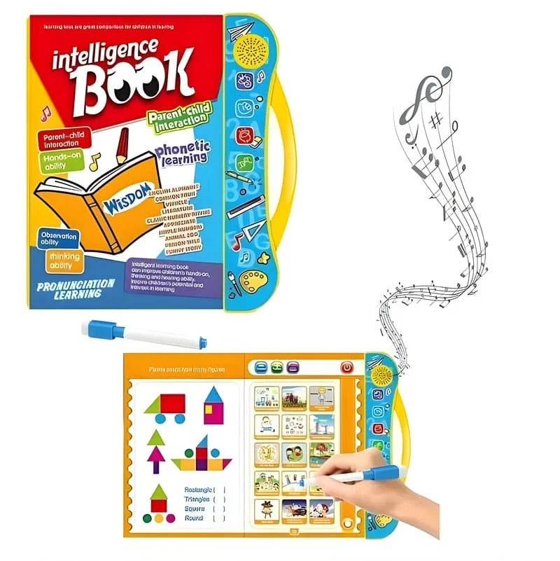 Intelligence Book | Intellectual Learning Study eBook for Kids with Electronic Sound Teaching Learning Toys E-Book for Kids English Study eBook for Kids